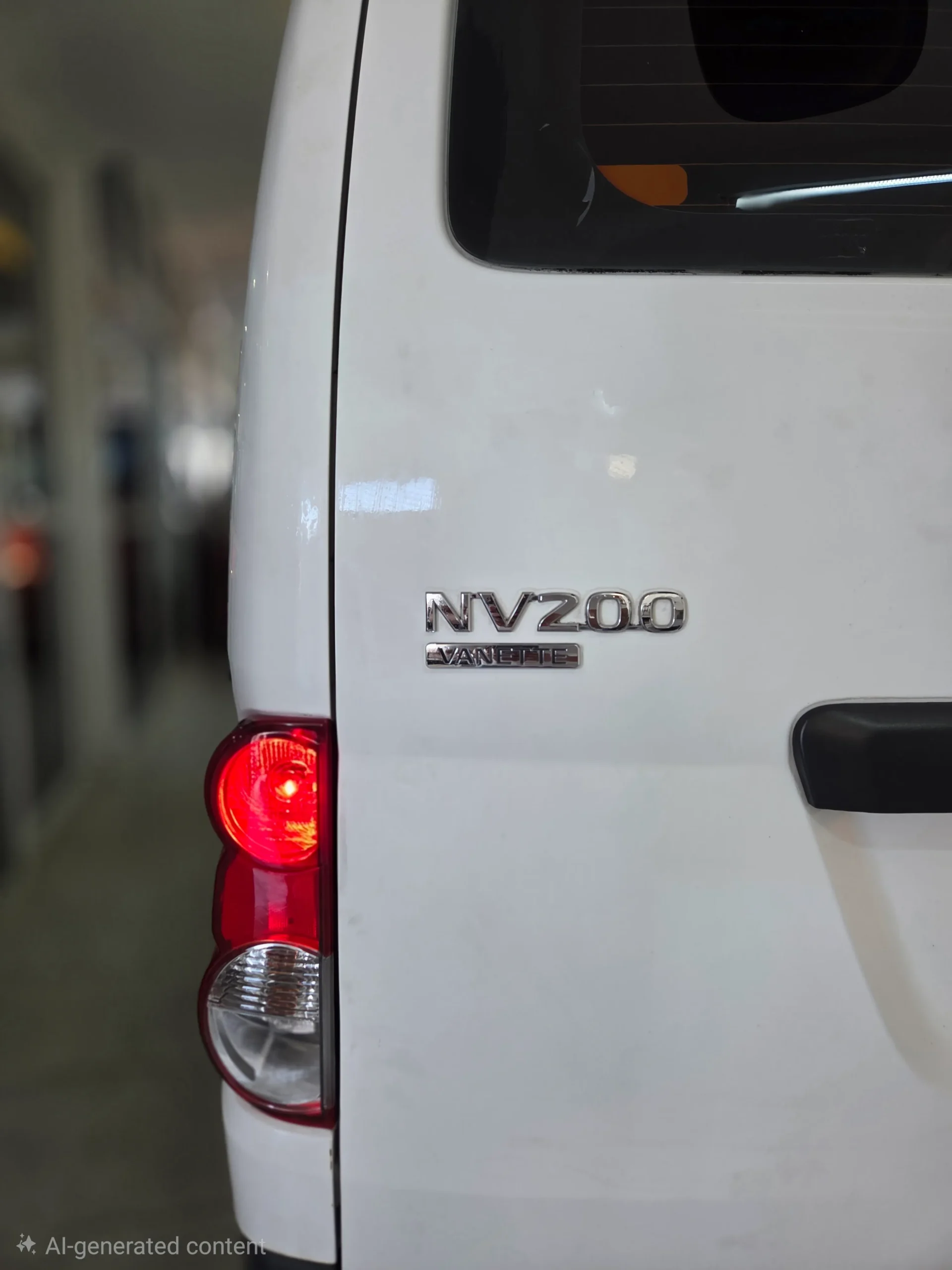 Nissan Vanette NV200 2018 white automatic van with 198,000 km mileage, 2 seats, manual windows, cargo vehicle in clean condition