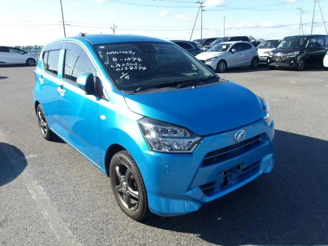 Splash Blue Daihatsu Mira e:S 2019 with xenon lights and a sleek modern front grille at Mundiya International Kenya.