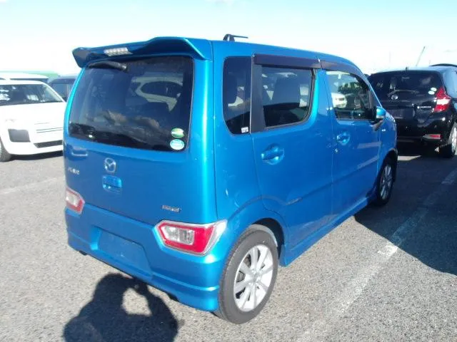 Compact and fuel-efficient sky blue Mazda Flair FZ Hybrid 2019 showing its signature tall-boy design for sale in Mombasa.